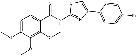 N-[4-(4-bromophenyl)-1,3-thiazol-2-yl]-2,3,4-trimethoxybenzamide Struktur