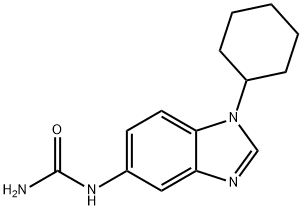 N-(1-cyclohexyl-1H-benzimidazol-5-yl)urea Struktur