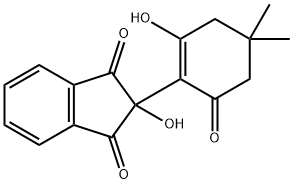 2-hydroxy-2-(2-hydroxy-4,4-dimethyl-6-oxocyclohex-1-en-1-yl)-1H-indene-1,3(2H)-dione Struktur