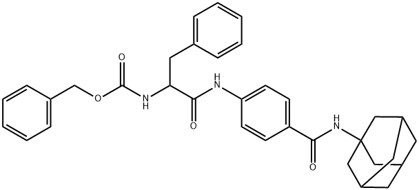 benzyl (1-((4-(adamantan-1-ylcarbamoyl)phenyl)amino)-1-oxo-3-phenylpropan-2-yl)carbamate Struktur