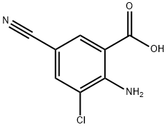 2-amino-3-chloro-5-cyanobenzoic acid Struktur