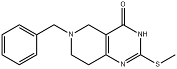 6-benzyl-2-(methylthio)-5,6,7,8-tetrahydropyrido[4,3-d]pyrimidin-4-ol Struktur