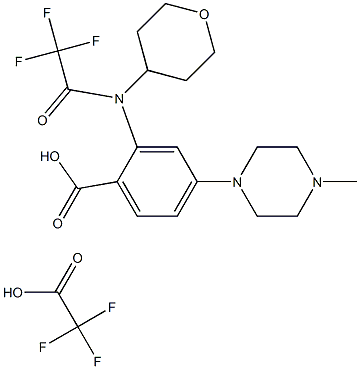 4-(4-methylpiperazin-1-yl)-2-[(tetrahydropyran-4-yl)(2,2,2-trifluoroacetyl)amino]benzoic acid trifluoroacetate