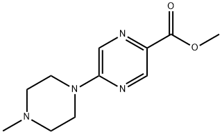 methyl 5-(4-methylpiperazin-1-yl)pyrazine-2-carboxylate Struktur