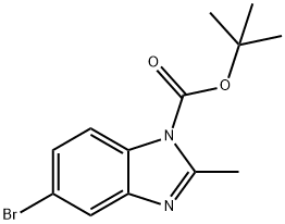 tert-Butyl 5-bromo-2-methyl-1H-benzo[d]imidazole-1-carboxylate Struktur