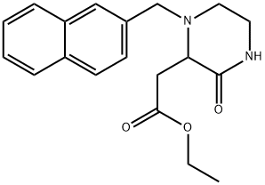 ethyl [1-(2-naphthylmethyl)-3-oxo-2-piperazinyl]acetate Struktur