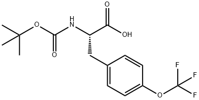 (2S)-2-[(TERT-BUTOXY)CARBONYLAMINO]-3-[4-(TRIFLUOROMETHOXY)PHENYL]PROPANOIC ACID Struktur