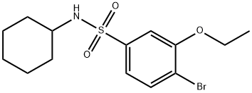 4-bromo-N-cyclohexyl-3-ethoxybenzenesulfonamide Struktur