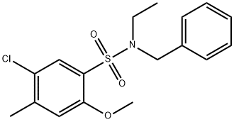 N-benzyl-5-chloro-N-ethyl-2-methoxy-4-methylbenzenesulfonamide Struktur