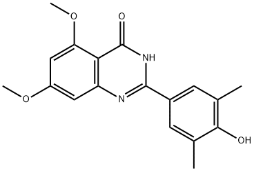 2-(4-HYDROXY-3,5-DIMETHYLPHENYL)-5,7-DIMETHOXYQUINAZOLIN-4(3H)-ONE Struktur