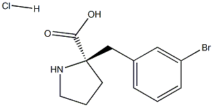 2-[(3-bromophenyl)methyl]-L-Proline hydrochloride Struktur