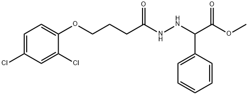 methyl 2-(2-(4-(2,4-dichlorophenoxy)butanoyl)hydrazinyl)-2-phenylacetate Struktur