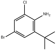 2-tert-butyl-4-bromo-6-chlorobenzenamine Struktur