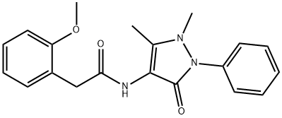 N-(1,5-dimethyl-3-oxo-2-phenyl-2,3-dihydro-1H-pyrazol-4-yl)-2-(2-methoxyphenyl)acetamide Struktur