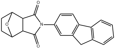 2-(9H-fluoren-2-yl)hexahydro-1H-4,7-epoxyisoindole-1,3(2H)-dione Struktur