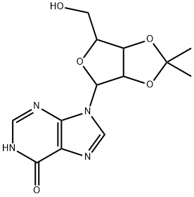 9-[6-(hydroxymethyl)-2,2-dimethyltetrahydrofuro[3,4-d][1,3]dioxol-4-yl]-1,9-dihydro-6H-purin-6-one Struktur