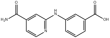 3-(4-carbamoylpyridin-2-ylamino)benzoic acid Struktur