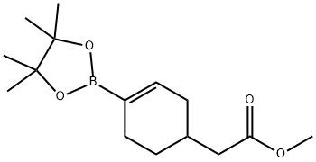 METHYL 2-(4-(4,4,5,5-TETRAMETHYL-1,3,2-DIOXABOROLAN-2-YL)CYCLOHEX-3-ENYL)AC ETATE Struktur