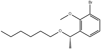 (S)-1-bromo-3-(1-(hexyloxy)ethyl)-2-methoxybenzene Struktur