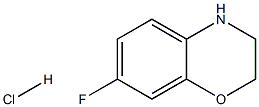 7-Fluoro-3,4-dihydro-2H-benzo[1,4]oxazine hydrochloride Struktur