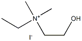 N-ethyl-2-hydroxy-N,N-dimethylethanaminium iodide Struktur