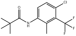 N-(4-chloro-3-(trifluoromethyl)-2-methylphenyl)pivalamide Struktur