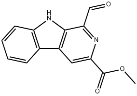 methyl 1-formyl-9H-pyrido[3,4-b]indole-3-carboxylate Struktur