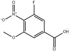 3-fluoro-5-methoxy-4-nitrobenzoic acid Struktur