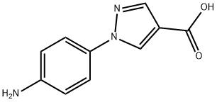 1-(4-Aminophenyl)-1H-pyrazole-4-carboxylic acid Struktur