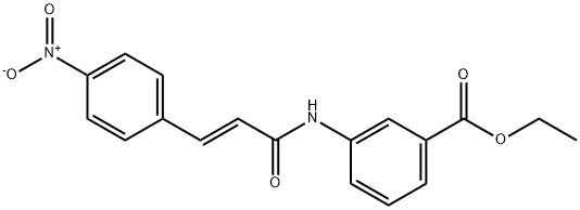 ethyl 3-{[(2E)-3-(4-nitrophenyl)prop-2-enoyl]amino}benzoate Struktur