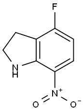 4-Fluoro-7-nitro-2,3-dihydro-1H-indole Struktur