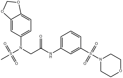 2-[1,3-benzodioxol-5-yl(methylsulfonyl)amino]-N-[3-(4-morpholinylsulfonyl)phenyl]acetamide Struktur