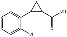 2-(2-chlorophenyl)cyclopropanecarboxylic acid Struktur