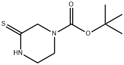 tert-butyl 3-thioxopiperazine-1-carboxylate Struktur