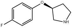 (S)-3-(4-fluorophenoxy)pyrrolidine Struktur