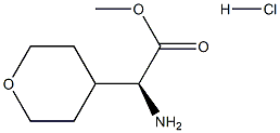 (S)-Amino-(tetrahydro-pyran-4-yl)-acetic acid methyl ester hydrochloride Struktur