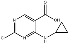 2-Chloro-4-(Cyclopropylamino)Pyrimidine-5-Carboxylic Acid Struktur