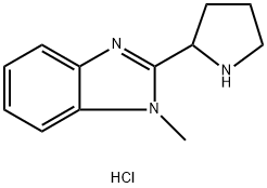 1-methyl-2-(pyrrolidin-2-yl)-1H-benzo[d]imidazole dihydrochloride Struktur