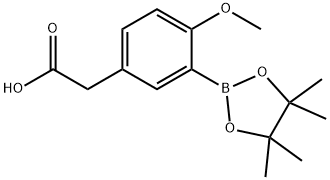 5-(Carboxymethyl)-2-methoxyphenylboronic acid pinacol ester Struktur