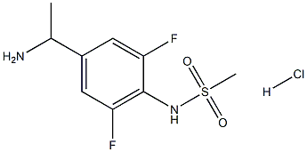 N-[4-(1-amino-ethyl)-2,6-difluoro-phenyl]-methanesulfonamide hydrochloride Struktur