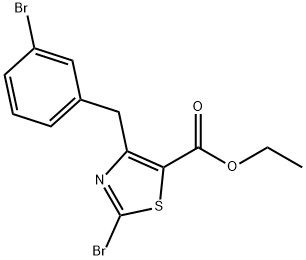 Ethyl 2-bromo-4-(3-bromobenzyl)thiazole-5-carboxylate Struktur