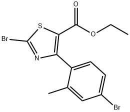 Ethyl 2-bromo-4-(4-bromo-2-methylphenyl)thiazole-5-carboxylate Struktur