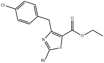 Ethyl 2-bromo-4-(4-chlorobenzyl)thiazole-5-carboxylate Struktur