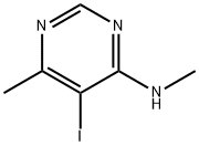 (5-Iodo-6-methyl-pyrimidin-4-yl)-methyl-amine Struktur