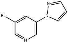 3-bromo-5-(1H-pyrazol-1-yl)pyridine Struktur