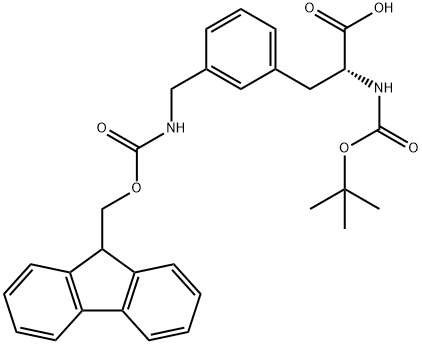 Boc-3-(Fmoc-aminomethyl)-D-phenylalanine Struktur