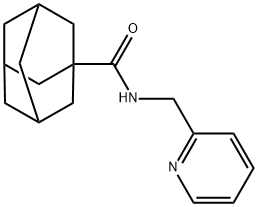 N-(pyridin-2-ylmethyl)tricyclo[3.3.1.1~3,7~]decane-1-carboxamide Struktur