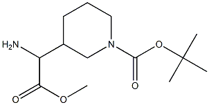 tert-butyl 3-((methoxycarbonyl)(amino)methyl)piperidine-1-carboxylate Struktur