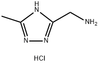 C-(5-Methyl-4H-[1,2,4]triazol-3-yl)-methylamine hydrochloride Struktur