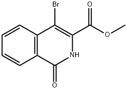 methyl 4-bromo-1-oxo-1,2-dihydroisoquinoline-3-carboxylate Struktur